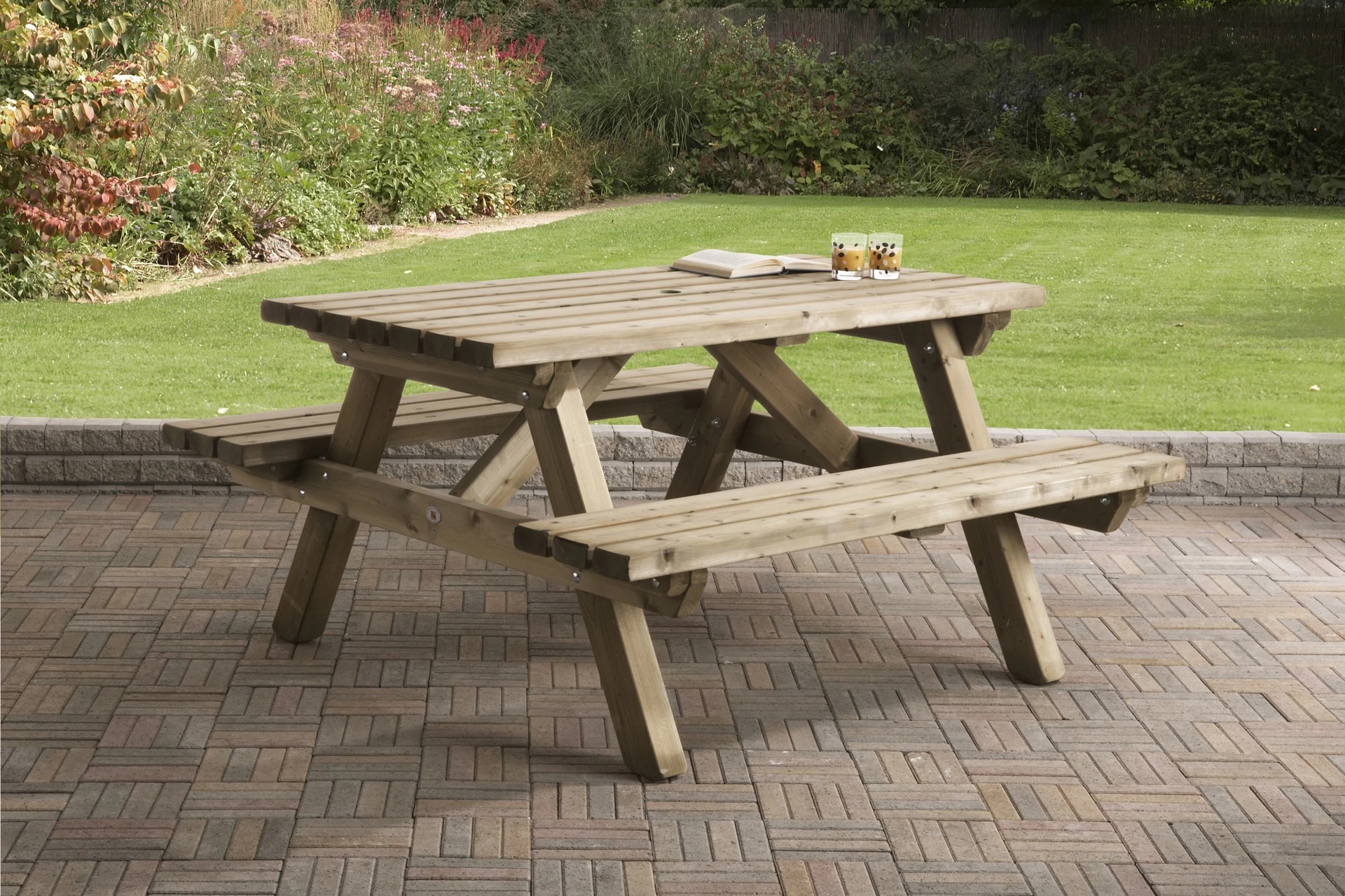Talen Picknicktafel 150 x 150 cm - Afbeelding 2